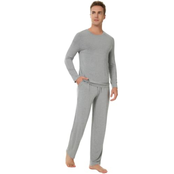 NACHILA Men's Bamboo Pajamas - Soft Lounge Sleepwear