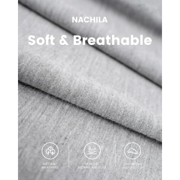 NACHILA Men's Bamboo Pajamas - Soft Lounge Sleepwear