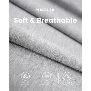 NACHILA Men's Bamboo Pajamas - Soft Lounge Sleepwear