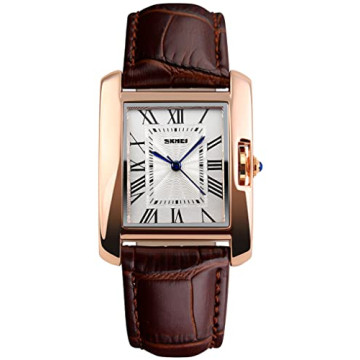 Luxury Rose Gold Women's Watch with Leather Strap