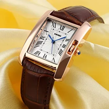Luxury Rose Gold Women's Watch with Leather Strap