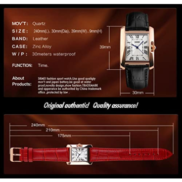 Luxury Rose Gold Women's Watch with Leather Strap