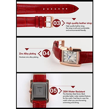 Luxury Rose Gold Women's Watch with Leather Strap