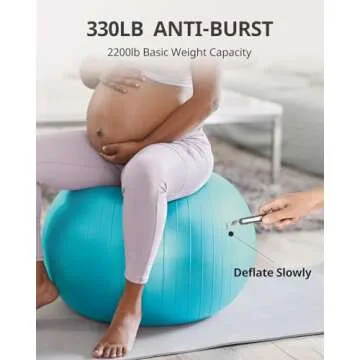 Trideer Yoga Ball Exercise Ball for Working Out, 5 Sizes Gym Ball, Birthing Ball for Pregnancy, Swiss Ball for Physical Therapy, Balance, Stability, Fitness, Office Ball Chair, Quick Pump Included