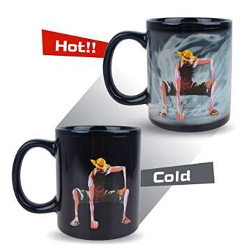 BeneU Color Changing Coffee Mug Heat-Sensitive Reactive Ceramic Cup Magic Funny Anime Mugs Christmas...