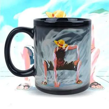 BeneU Color Changing Coffee Mug Heat-Sensitive Reactive Ceramic Cup Magic Funny Anime Mugs Christmas Gifts