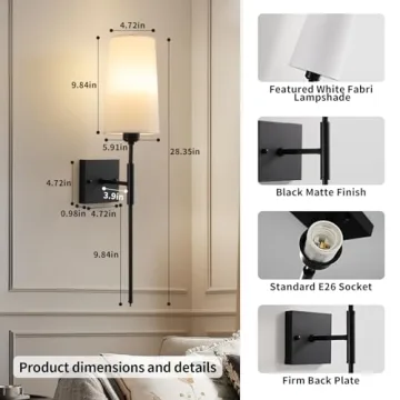 Rechargeable Wireless Wall Sconces - Effortless Elegance