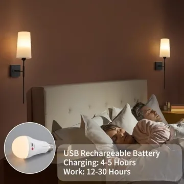 Rechargeable Wireless Wall Sconces - Effortless Elegance