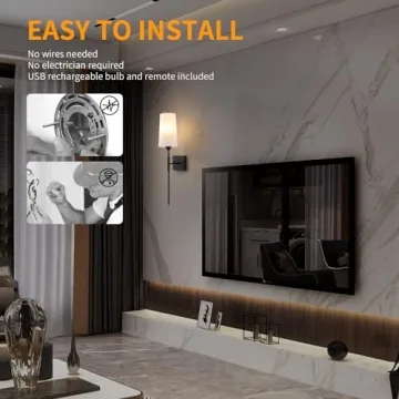 Rechargeable Wireless Wall Sconces - Effortless Elegance