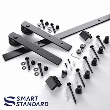 SMARTSTANDARD 6.6FT Barn Door Hardware Kit for Easy Installation