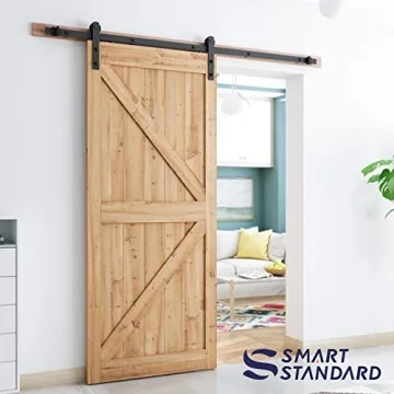 SMARTSTANDARD 6.6FT Barn Door Hardware Kit for Easy Installation