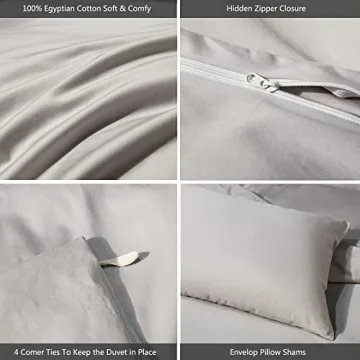 MooMee Luxury 600 TC Cotton Duvet Cover Set - Queen Size