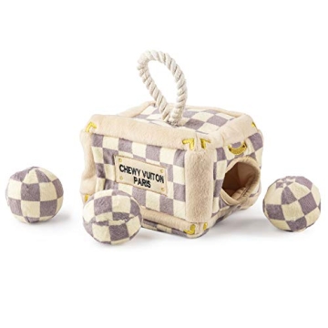 Haute Diggity Dog Checker Chewy Vuiton Trunk Activity House