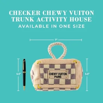 Haute Diggity Dog Checker Chewy Vuiton Trunk Activity House