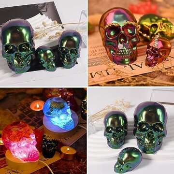 Nenkarn 3D Skull Molds for Halloween Crafts and Gifts