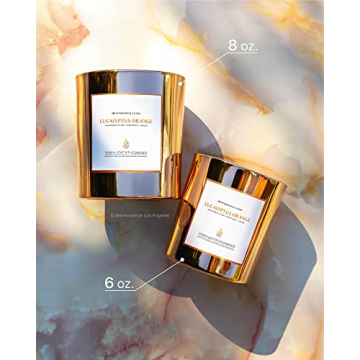Benevolence Eucalyptus Orange Wood Wick Candles for Home