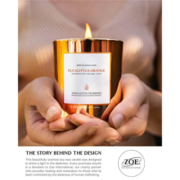 Benevolence Eucalyptus Orange Wood Wick Candles for Home