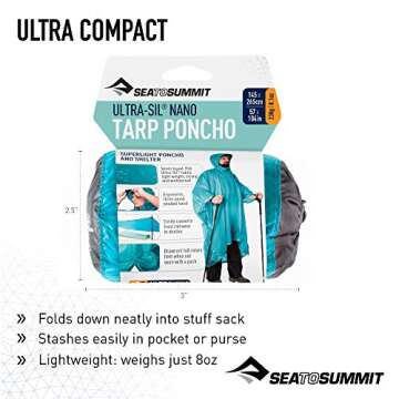 Sea to Summit Ultra-SIL Nano Poncho - Versatile Rain Protection
