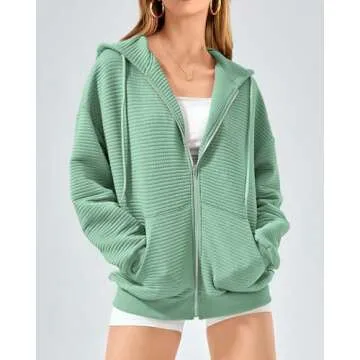 BTFBM Women's Zip Up Hoodie for Fall Stylish Comfort