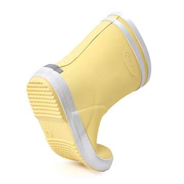 K KomForme Kids Waterproof Rubber Rain Boots for All Seasons