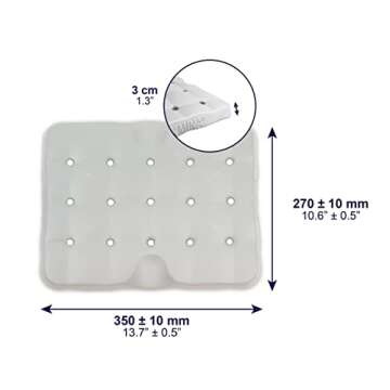 KMINA - Shower Seat Cushion Waterproof (13.7”x10.6”x1.3”, Stool not Included), Bath Seat Cushion for Elderly, Bath Chair Cushions for Seniors, Kneeling Pads, Stadium Seat Cushion - Made in Europe