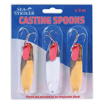 Sea Striker Sea Strike SES50-3PK Casting Spoon with Teaser Tab, 43467 oz, 2 3/4", 1