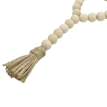 Natural Wood Bead Garland for Kids Room Decor