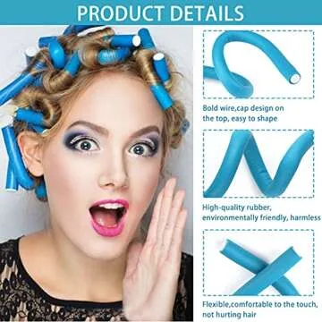 71-Piece Flexible Curling Rod Set for Perfect Heatless Curls