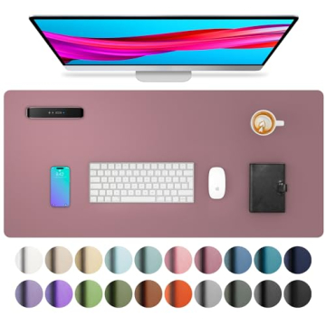 Aothia Leather Desk Pad Protector Non-Slip Waterproof