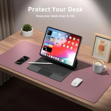 Aothia Leather Desk Pad Protector Non-Slip Waterproof