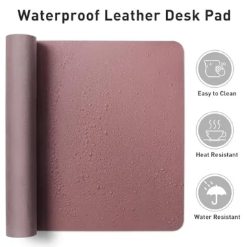 Aothia Leather Desk Pad Protector Non-Slip Waterproof