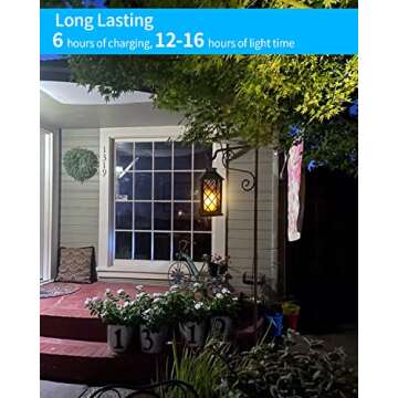 SHYMERY Solar Lantern,Outdoor Garden Hanging Lanterns,2 Pack 14 Inch Lasts 3X Longer 10 lumens Water...