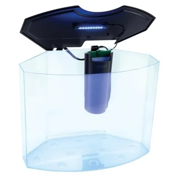 GloFish 5 Gallon Crescent Aquarium Kit with LED Light