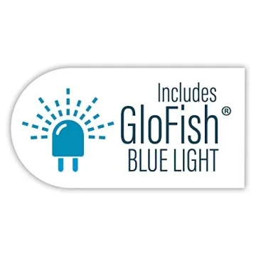 GloFish 5 Gallon Crescent Aquarium Kit with LED Light