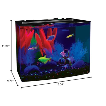 GloFish 5 Gallon Crescent Aquarium Kit with LED Light