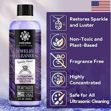 Calyptus Ultrasonic Jewelry Cleaner Solution Concentrate | Professional Power for Use in All Ultraso...