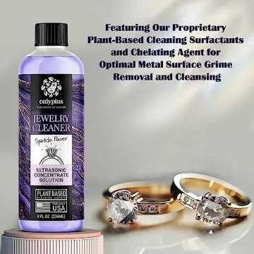 Calyptus Ultrasonic Jewelry Cleaner Solution Concentrate | Professional Power for Use in All Ultrasonic Machines | Plant-Based Eyeglass and Jewelry Cleaner | USA Made, 16 Ounces (Pack of 2)