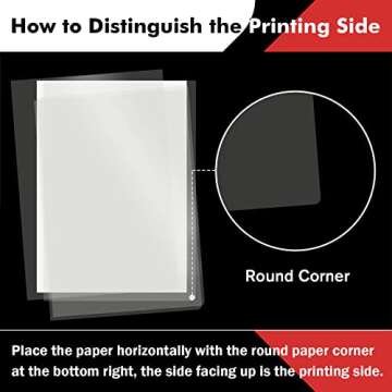 Koala Inkjet Transparency Film 50 Sheets 100% Clear Transparency Paper for Inkjet Printers, for Craf...