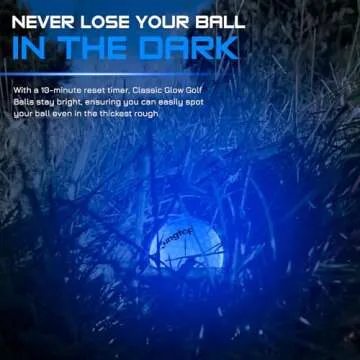 KINGTOP Glow Golf Balls with Reset Timer and Tees