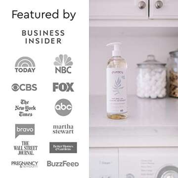 Puracy Baby Laundry Detergent Liquid - Baby All Detergent Liquid - Non Toxic Laundry Detergent - Liquid Laundry Detergent, Hypoallergenic, Concentrated, Plant Based Detergent Fresh Linen, 64 Fl Oz