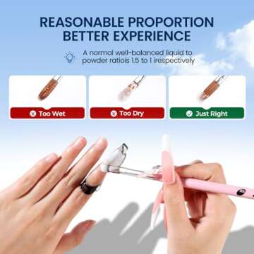 Professional Acrylic Nail Liquid for Nail: 4fl.oz Acrylic Liquid with Nail Brush for Beginners at Ho...