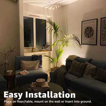 SUNVIE 2 Pack LED Spot Lights Indoor Plant Spotlight Lamp Up Lights for Indoor Plants Accent Lighting 120V Warm White Uplight 5.9 FT Cord with Floor Foot Switch, White (Base and Stake Included)