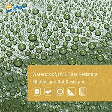 GUARD SHIELD 12x12 Green Tarp - Waterproof Outdoor Cover