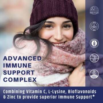 Vitamin C 1000mg with L-Lysine & Zinc for Immunity