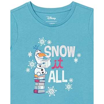 Spotted Zebra Girls' Disney Star Wars Marvel Frozen Princess Short-Sleeve T-Shirts