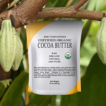 Premium Organic Cocoa Butter 16oz - Pure & Raw for Skin