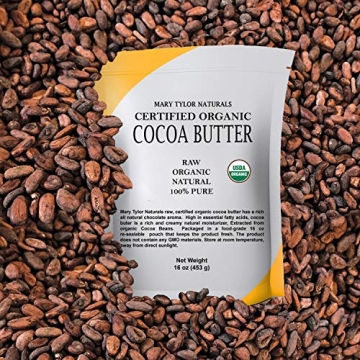 Premium Organic Cocoa Butter 16oz - Pure & Raw for Skin