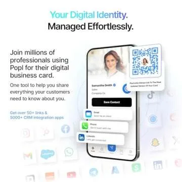 Popl XL NFC Business Card Tap Sign for Easy Sharing