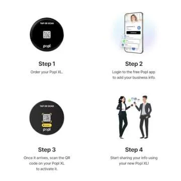 Popl XL NFC Business Card Tap Sign for Easy Sharing