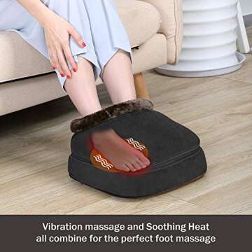 Snailax 3-in-1 Foot Warmer & Vibration Massager